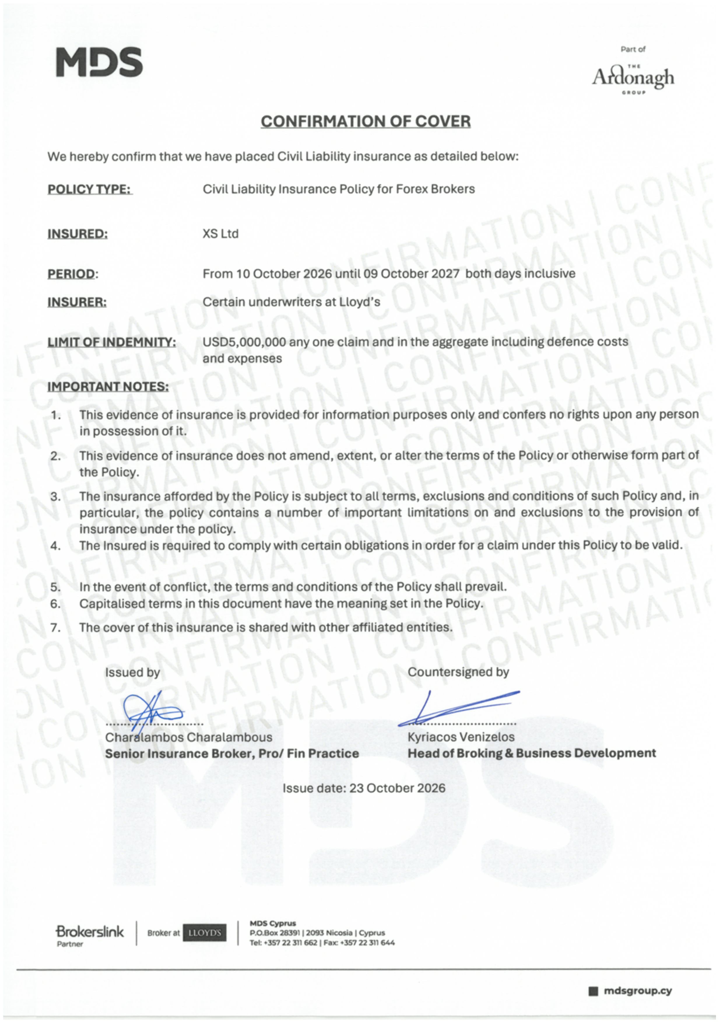 Certificate